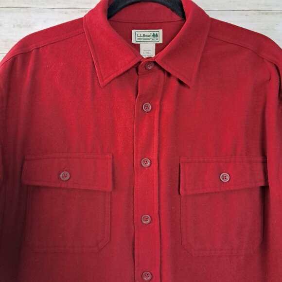 LL Bean Chamois Cloth Flannel Shirt LT - Picture 2 of 6